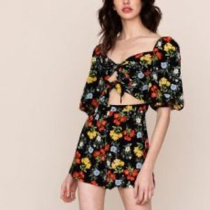 Yumi Kim Lady Boss Romper Floral Black Medium